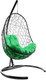 Миниатюра изображения товара Кресло подвесное M-Group Овал / 11140404 (черный ротанг/зеленая подушка)