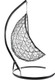 Миниатюра изображения товара Кресло подвесное M-Group Овал / 11140404 (черный ротанг/зеленая подушка)
