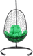 Миниатюра изображения товара Кресло подвесное M-Group Овал / 11140404 (черный ротанг/зеленая подушка)
