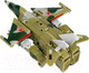 Миниатюра изображения товара Робот-трансформер Bondibon Самолет военный 2 в 1 / ВВ6070-Б (зеленый/хаки)