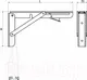 Миниатюра изображения товара Полкодержатель AKS Складной 3 400 (белый)