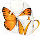 Миниатюра изображения товара Чашка с блюдцем Taitu Freedom Butterfly 1-891-D (оранжевый)