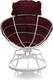 Миниатюра изображения товара Кресло садовое M-Group Папасан пружинка мини / 12080102 (белый/бордовая подушка)