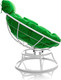 Миниатюра изображения товара Кресло садовое M-Group Папасан пружинка мини / 12080104 (белый/зеленая подушка)