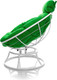 Миниатюра изображения товара Кресло садовое M-Group Папасан пружинка мини / 12080104 (белый/зеленая подушка)
