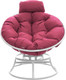 Миниатюра изображения товара Кресло садовое M-Group Папасан пружинка мини / 12080108 (белый/розовая подушка)