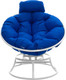Миниатюра изображения товара Кресло садовое M-Group Папасан пружинка мини / 12080110 (белый/синяя подушка)