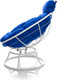 Миниатюра изображения товара Кресло садовое M-Group Папасан пружинка мини / 12080110 (белый/синяя подушка)