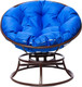Миниатюра изображения товара Кресло садовое M-Group Папасан пружинка мини / 12080210 (коричневый/синяя подушка)