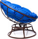 Миниатюра изображения товара Кресло садовое M-Group Папасан пружинка мини / 12080210 (коричневый/синяя подушка)