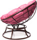 Миниатюра изображения товара Кресло садовое M-Group Папасан пружинка мини / 12080208 (коричневый/розовая подушка)