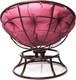 Миниатюра изображения товара Кресло садовое M-Group Папасан пружинка мини / 12080208 (коричневый/розовая подушка)