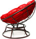 Миниатюра изображения товара Кресло садовое M-Group Папасан пружинка мини / 12080206 (коричневый/красная подушка)