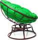 Миниатюра изображения товара Кресло садовое M-Group Папасан пружинка мини / 12080204 (коричневый/зеленая подушка)