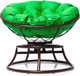 Миниатюра изображения товара Кресло садовое M-Group Папасан пружинка мини / 12080204 (коричневый/зеленая подушка)