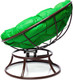 Миниатюра изображения товара Кресло садовое M-Group Папасан пружинка мини / 12080204 (коричневый/зеленая подушка)