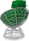 Миниатюра изображения товара Кресло садовое M-Group Папасан пружинка мини / 12090104 (белый ротанг/зеленая подушка)