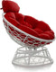 Миниатюра изображения товара Кресло садовое M-Group Папасан пружинка мини / 12090106 (белый ротанг/красная подушка)