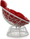 Миниатюра изображения товара Кресло садовое M-Group Папасан пружинка мини / 12090106 (белый ротанг/красная подушка)