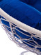 Миниатюра изображения товара Кресло садовое M-Group Папасан пружинка мини / 12090110 (белый ротанг/синяя подушка)