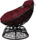 Миниатюра изображения товара Кресло садовое M-Group Папасан пружинка мини / 12090402 (черный ротанг/бордовая подушка)