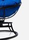 Миниатюра изображения товара Кресло садовое M-Group Папасан пружинка мини / 12080410 (черный/синяя подушка)