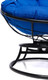 Миниатюра изображения товара Кресло садовое M-Group Папасан пружинка мини / 12080410 (черный/синяя подушка)