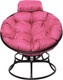 Миниатюра изображения товара Кресло садовое M-Group Папасан пружинка мини / 12080408 (черный/розовая подушка)