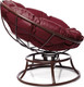 Миниатюра изображения товара Кресло садовое M-Group Папасан пружинка мини / 12080202 (коричневый/бордовая подушка)