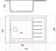 Миниатюра изображения товара Мойка кухонная Wisent 780-30WP (с сифоном GER013)