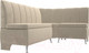 Миниатюра изображения товара Уголок кухонный мягкий Лига Диванов Кантри 113 правый / 60330 (микровельвет, бежевый)