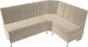 Миниатюра изображения товара Уголок кухонный мягкий Лига Диванов Кантри 113 правый / 60330 (микровельвет, бежевый)