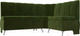 Миниатюра изображения товара Уголок кухонный мягкий Лига Диванов Кантри 113 правый (микровельвет, зеленый)