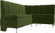 Миниатюра изображения товара Уголок кухонный мягкий Лига Диванов Кантри 113 правый (микровельвет, зеленый)