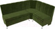 Миниатюра изображения товара Уголок кухонный мягкий Лига Диванов Кантри 113 правый (микровельвет, зеленый)