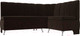 Миниатюра изображения товара Уголок кухонный мягкий Лига Диванов Кантри 113 правый / 60332 (микровельвет, коричневый)