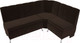 Миниатюра изображения товара Уголок кухонный мягкий Лига Диванов Кантри 113 правый / 60332 (микровельвет, коричневый)