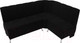 Миниатюра изображения товара Уголок кухонный мягкий Лига Диванов Кантри 113 правый / 60334 (микровельвет, черный)
