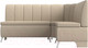 Миниатюра изображения товара Уголок кухонный мягкий Лига Диванов Кантри 113 правый / 60335 (экокожа, бежевый)