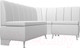 Миниатюра изображения товара Уголок кухонный мягкий Лига Диванов Кантри 113 правый / 60336 (экокожа, белый)