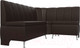 Миниатюра изображения товара Уголок кухонный мягкий Лига Диванов Кантри 113 правый / 60337 (экокожа, коричневый)