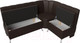 Миниатюра изображения товара Уголок кухонный мягкий Лига Диванов Кантри 113 правый / 60337 (экокожа, коричневый)