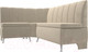 Миниатюра изображения товара Уголок кухонный мягкий Лига Диванов Кантри 113 левый / 60330 (микровельвет, бежевый)