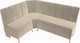 Миниатюра изображения товара Уголок кухонный мягкий Лига Диванов Кантри 113 левый / 60330 (микровельвет, бежевый)