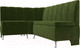 Миниатюра изображения товара Уголок кухонный мягкий Лига Диванов Кантри 113 левый (микровельвет, зеленый)
