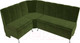 Миниатюра изображения товара Уголок кухонный мягкий Лига Диванов Кантри 113 левый (микровельвет, зеленый)