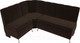 Миниатюра изображения товара Уголок кухонный мягкий Лига Диванов Кантри 113 левый / 60332 (микровельвет, коричневый)