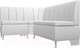 Миниатюра изображения товара Уголок кухонный мягкий Лига Диванов Кантри 113 левый / 60336 (экокожа, белый)