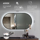 Миниатюра изображения товара Зеркало Алмаз-Люкс Seoul 9050s-6 (90x50см, черный, с подсветкой и сенсорной кнопкой)