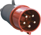 Миниатюра изображения товара Вилка силовая Русский свет 32А 380В 5 pin 3P+PE+N IP44 IEK / 23958/ PSR02-032-5